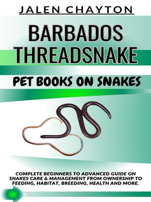 cover image of BARBADOS THREADSNAKE  PET BOOKS ON SNAKES